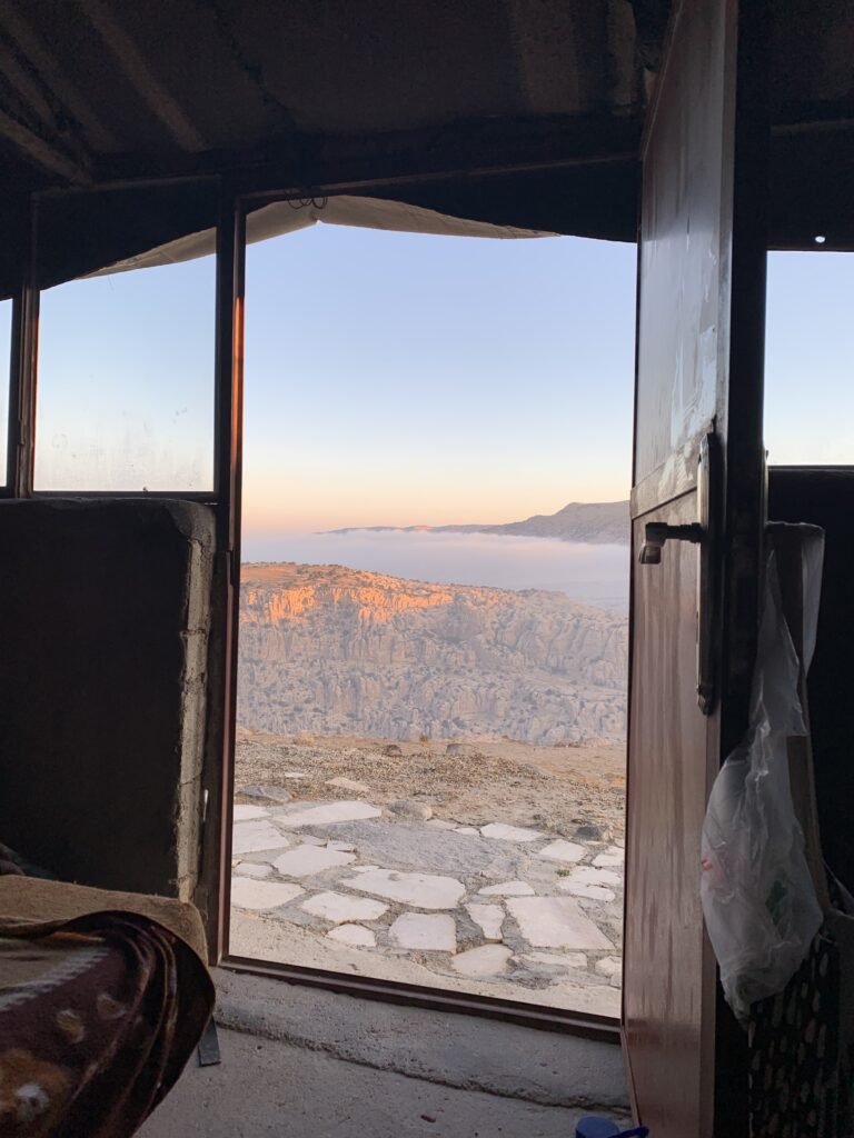 Our sunrise view at dana biosphere